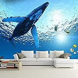 DEKii Unterwasserwelt Killerwal-Landschaft Wasserdichte Seidentapeten Moderner großer Wand-TV-Hintergrund für Bedr 3D-Tapete Home Decor Paste Die Fototapete