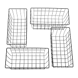 4 StückDuschablage Ohne Bohren Eisen Badregal Duschkorb Küche Bad Ablage Schwarz für Badezimmer,Küche Schwarz 30x14x13.3 cm