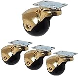 Hochleistungs-Lenkrollen, 1,5 Zoll/2 Zoll goldene Möbelrollen, Ersatz-Lenkrollen for 360-Grad-Plattenmöbel, glatt und ausreichend, (Farbe: wie abgebildet, Größe: 2 Zoll) ( Color : As Shown , Size : 1.