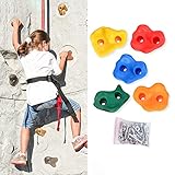 Klettergriffe Kinder Felsen Klettern Hält 5pcs 10pcs mit Schrauben, Umweltfreundliche Pe Kunststoff Kletterwand Kits, Wandmontiertes Mehrfarbiges Kletterset ( Color : Plank installation , Size : 10pcs