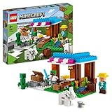 LEGO 21184 Minecraft Die Bäckerei modulares Spielzeug-Set mit Creeper- und Ziege-Figur, Konstruktionsspielzeug für Kinder ab 8 Jahre, Multicolour