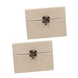 EXCEART 2 Stück Verpackungsbox Schmuckschatulle Uhr Halskette Für Damen Damenschmuck Halsketten Schmuckaufbewahrungsbox Halsketten-Organizer Schmuck-Organizer Holztruhe