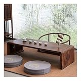 SONLED Kleine Tische Beistelltisch Klein Massivholz Tee Balkon Tatami Tee Inländisch Japanischer Stil Boden New Chinesisch Klein Schwarz Walnuss Zen Kaffee