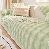 YSZBD Sofabezug Couchbezug L Form rutschfeste Sofaschoner Verdickter Kaninchenplüschstoff Couchschoner Sofa Überwurfdecke Sofaschutz Für Hunde Sitzkissenbezug,#8-110x240cm