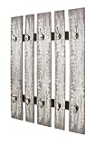 Haku-Möbel Wandgarderobe - Garderobe mit 10 Haken in grau, Höhe 100 cm