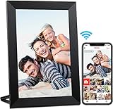 AEEZO WiFi Digitaler Bilderrahmen 10.1 Zoll IPS Touchscreen, Automatische Drehung, Einfache Einrichtung zur Gemeinsamen Nutzung von Fotos und Videos, 16 GB Digitale Bilderrahmen(Schwarz)