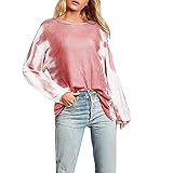 wjiNFDFG Cord Damen Damen Herbst Pullover Pullover Tie Dye Farbverlauf locker Langarm Top Bademantel Damen Kuschelig Ohne