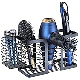 Fönhalter ohne bohren, Föhn Halterung, Haartrocknerhalter, Föhnhalter Wand Ohne Bohren, Halterung für Haartrockner und Glätteisen, Badorganizer Multifunktional für Hotel Wohnzimmer Barbershop (A)