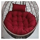 QLXYYFC Outdoor-Palettenkissen, Schaukelsitz, Gartenbank, Stuhlkissen, Matratzenbefestigungskissen mit Füllstoff (Color : Rouge, Size : 125cm)