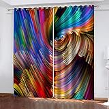 Gardinen Wohnzimmer Verdunklungsvorhänge 3D Hd Waldtier-Dinosaurier Druck Muster Blickdichter Vorhang Schlafzimmer Kinderzimmer Küche Dekoration Thermovorhang Ösen 214X200Cm 2 Stück