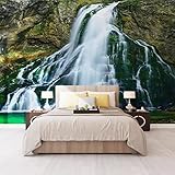 MYPOWR Natürliche Landschaft Wasserfall Muster Tapete Kinderzimmer Schlafzimmer Wohnzimmer Sofa TV Hintergrund Wand Innendekoration Vlies Wandbild