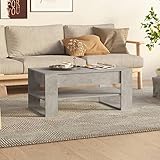 INLIFE Couchtisch Betongrau 102x55x45 cm Holzwerkstoff,23.1kg,810903