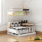 Unterspüle-Organizer – 2-stufiger Badezimmer-Arbeitsplatten-Organizer, Unterschrank-Aufbewahrung für die Küche, verschiebbares Regal-Organizer-Rack unter der Spüle