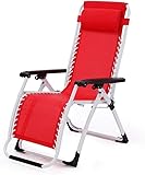 JIBELL Freizeitstuhl Klappstuhl Büro Siesta Liegestuhl Sandstrand Sommer Nickerchen einfache Rückenlehne Stuhl (Farbe: Rot)