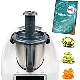 mixcover verbesserter Spiralschneider Gemüsenudeln herstellen mit Ebook Rezeptheft kompatibel mit Vorwerk Thermomix TM6 TM5 - einfach Gemüsepasta mit dem Zubehör für Thermomix herstellen