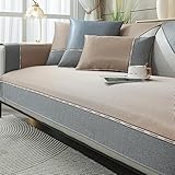 Sofabezug Sofaschoner 1 2 3 4 Sitzer Eisseide Sofaüberwürfe Sofabezüge Couchüberwurf Couchbezug L Form Ecksofa Sofahusse Sofa/Couch überwurfdecke Rutschfest Sofaschoner für Hunde ,Brown-110*210