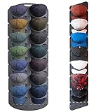 DuzLink 2 Stücke Baseball Kappen Halterung Faltbar Kappenhalter Wand mit 21 Taschen, Tür Rückwand Cap Halter Hut-Organizer Fühlte Cap Huthalter Wand