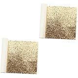 Balacoo 2 Stück Pailletten-Leder-Schlafsofa-Bettlaken Baumelnde Strass-Ohrringe Kunstleder-Blätter Pailletten-Ohrringe Kunstleder-Stoff Zum Basteln Glänzendes Pu-Leder-Blatt