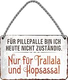 schilderkreis24 – Blechschild Lustiger Spruch “Für Pillepalle Bin ich Heute Nicht zu haben“ Deko Spaß Schild Vintage Retro Humor Witzige Geschenkidee Geburtstag Weihnachten 18x12 cm