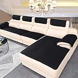 DANODA Sofa Abdeckung Für Ledercouch, Super rutschfeste Sofa Dämpfung Couch überwurf Für Haustiere, Sofa Möbel Protector-6mm Dicke/Verkauft in stück,Schwarz,60×180cm