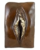 Kunst & Ambiente - Erotisches Bronze Relief - Vagina/Vulva - signiert - M. Nick - Sexy Figur - Erotik Akt - Sex Bronzefigur - Erotic Art