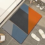 Badezimmerteppich Super Absorbierende Rutschfester Badematte, Badematten Badteppich 90x120cm Badvorleger Schnelltrocknende Waschbare Badematte Home Rug, Badmatte Bodenmatte Floor Mat Minimalistisch