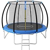 Monzana Trampolin Ø 305 cm TÜV Rheinland GS Zertifiziert Komplettset inkl. Sicherheitsnetz Innen Leiter Randabdeckung Kindertrampolin Gartentrampolin