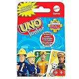 Mattel Games HFC80 - UNO Junior Feuerwehrmann Sam Kartenspiel mit 56 Karten, für 2-4 Spieler, Spielzeug ab 3 Jahren