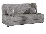 Schlafsofa Jonas, Sofa mit Bettkasten und Schlaffunktion, Bettsofa, Dauerschläfer-Sofa, Schlafcouch, Materialmix, Couch vom Hersteller, Wohnlandschaft (Lawa 05)