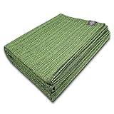 Craft Story Decke Yara - Tagesdecke aus 100% Baumwolle - Sofaüberwurf, Decke & Baumwolldecke - Apfelgrün einfarbig 170 x 220 cm