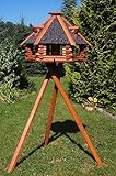 XXL Luxus Vogelhaus, Blickfang, Vogelfutterhaus aus Holz, 70x45 cm, V13s XXL mit Ständer