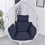 Sitzkissen für Hängesessel, Kissen für Schaukelstuhl, Eierhängematte, weiches Kissen aus Weide, für Rattan-Stuhl, rutschfeste Matte für Terrasse, Innen- und Gartenbereich (nur Kissen)