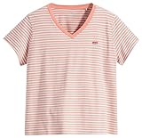 Levi's Damen Plus Size V-Neck Tee T-Shirt, Indigo Stripe Terra Cotta, 1XL