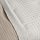 HOMELEVEL Tagesdecke Bett & Sofaüberwurf Bettüberwurf Sofa Tages Decken Betthusse XXL Decke Überwurf (170cm x 220cm, Ecru/Beige gemustert)