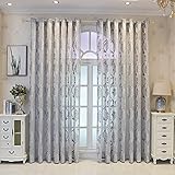 M&W DAS DESIGN Gardinenschal halbtransparent Vintage Retro Barock Dekoschal Stoff Ösenschal Voile Fensterschal Stickerei Jacquard Stores Gardinen