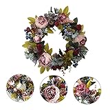 Garneck 1 Stück Sturzgirlande Kranz Haustürdekoration Weihnachtsdekoration Halloween-Dekor Halloween-Türdekoration Künstlicher Blumenkranz Dekorativer Blumenkranz Hängende