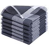BHVXW Baumwoll-Geschirrtuch for Küche und Haushalt, ultraweiches und saugfähiges Küchentuch mit Aufhängeöse, Wiederverwendbare, saubere Werkzeuge (Color : C, Size : 6pc)