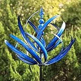 Windrad Garten Metall Für Draußen - Buntes Windrad Für Den Garten Wetterfest Gartenstecker Windspiel Gartendeko Metall Windspiel Windmühle Blumenstecker Kinetische Skulptur Für Hof Und Garten