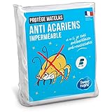 Sweetnight - Matratzenschoner 140x200 cm | Wasserdichte und Anti-Staubmilben-Matratzenauflage | 100 % Baumwollvlies | Leise und atmungsaktiv