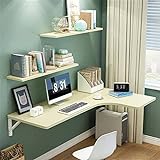 PC-Schreibtische Wandmontierter Laptop-Schreibtisch Faltbarer Wandtisch Robuster Floating-Tisch mit Stahlhalterung for kleine Räume Multifunktionstisch for Wohnküchenbüro Büroarbeitsplatz ( Color : C