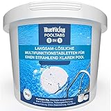 BlueViking Chlortabletten für Pool 5 in 1 - Hochwirksame Multitabs Pool 20g im 5kg Eimer - Chlor Pool Tabletten in EU Premium-Qualität - Einfache, Sichere und Effiziente Poolpflege