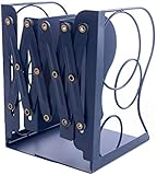 Aktenschränke Bücherregalregal -Netz wie einziehbares Buchend Nicht -Slipthicked Steel Plate Booking Folding Book Holde (Color : Blue)
