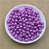 HMYDZ Poröse künstliche Perle 4/6/8/10 / 12 mm runde Kunststoff-Acryl-Abstandshalter Perlen für DIY-Armband (100 Stück/Beutel) (Farbe: Lila, Größe: 3 mm x 400 Stück)