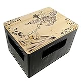 Bierkastensitz, Outdoor Hocker, Sitzauflage Vintage aus Holz für Getränkekisten mit Die Erschaffung Adams als Geschenkidee