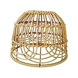 MagiDeal Lampenschirm Rattan Deckenleuchte, Hängende Pendelleuchte Abdeckung, für Zuhause, Hotel, Wohnzimmer, Esszimmer, Braun, 20cmx15cm