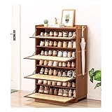 Schuhregal Schuhschrank aus Rattan Cabinet, Aufbewahrungsschrank, Klappschubladen, Schuh-Organizer für den Eingangsbereich, mit Klapptüren, für Turnschuhe, Lederschuhe, High Heels ( Size : 80*33*115cm