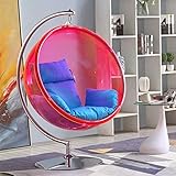 Hanging Ball Transparent Bubble Chair Halbkugel-Stuhl Hängesessel Acrylnetz Red Hanging Basket Bird's Nest Swing Hanging Ball Glass Chair (I)