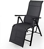 JIBELL Freizeitstuhl, zusammenklappbar, Relaxer, Bungee-Stühle, Sonnenliege mit Becher- und Handyhalterung, strapazierfähig, Zero Gravity Stuhl, fauler Lounge-Stuhl (Farbe: #!)