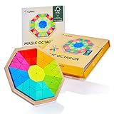 CUBIDI Original Tangram Octagon | Fördert logisches Denken und räumliche Vorstellungskraft | Geschicklichkeitsspiel aus hochwertigem Holz | Holzspielzeug für Jungen und Mädchen ab 4 Jahren