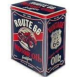 Nostalgic-Art Retro Vorratsdose L, US Highways – Route 66 Motor Oil – Geschenk-Idee für Route 66 Fans, Große Kaffee-Dose aus Blech, Vintage-Deko, 3 l